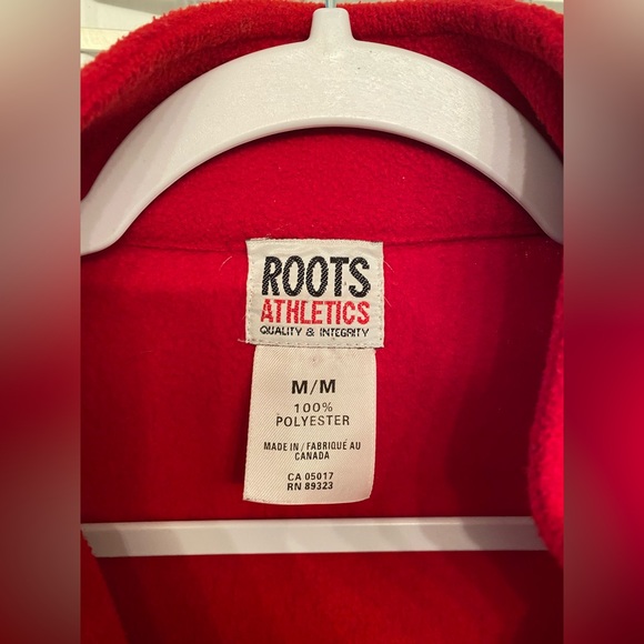 SOLD Roots Athletics Red Fleece Zip Up Sweater - Picture 2 of 10